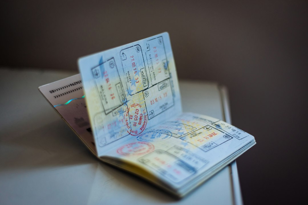 Passport and immigration documents representing foreign resident registration in Korea